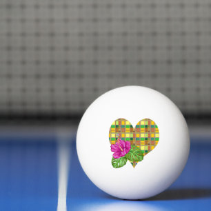 Caribische Kleurrijke Stof Madras Tartan Pingpongbal