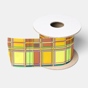 Caribische Kleurrijke Stof Madras Tartan Satijnen Lint