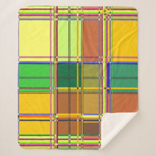 Caribische Kleurrijke Stof Madras Tartan Sherpa Deken