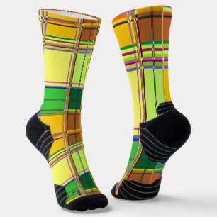 Caribische Kleurrijke Stof Madras Tartan Sokken