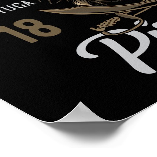 Caribische piraat poster (Hoek)