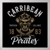 Caribische piraat poster (Voorkant)