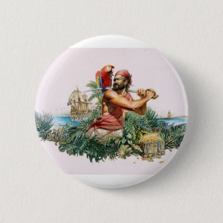 Caribische piraat ronde button 5,7 cm