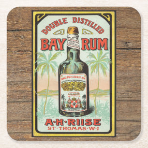 Caribische rum eind jaren 1800 Kartonnen Onderzetters