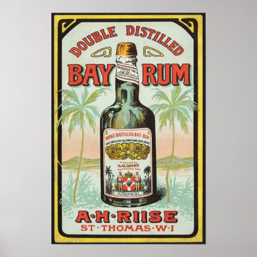  Caribische rum poster eind jaren 1800 (Voorkant)