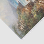 Caribische rustieke oceaan kustschilderij Decoupag Tissuepapier (Detail)