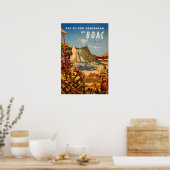 Caribische Schildering BOAC Reisposter Kunstprint Poster (Keuken)