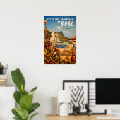 Caribische Schildering BOAC Reisposter Kunstprint Poster (Thuiskantoor)