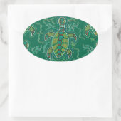 Caribische Tortuga Ovale Sticker (Tas)