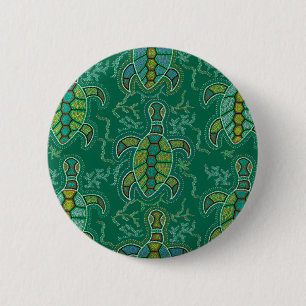 Caribische Tortuga Ronde Button 5,7 Cm