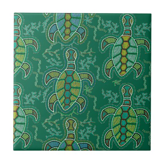 Caribische Tortuga Tegeltje (Voorkant)