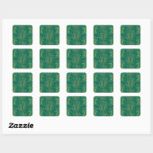 Caribische Tortuga Vierkante Sticker (Vel)
