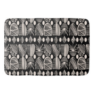 Caribische Tribal Mudcloth: Zwart, Wit, Badmat