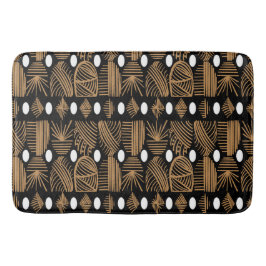 Caribische Tribal Mudcloth: Zwart, Wit, Goud Badmat