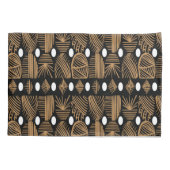 Caribische Tribal Mudcloth: Zwart, Wit, Goud Kussensloop (Achterkant)