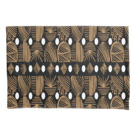 Caribische Tribal Mudcloth: Zwart, Wit, Goud Kussensloop