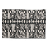 Caribische Tribal Mudcloth: Zwart, Wit, Kussensloop (Achterkant)