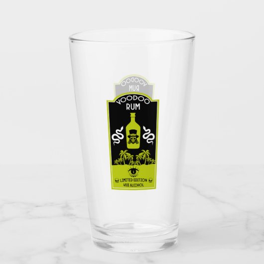 Caribische Voodoo Rum Glas (Voorkant)