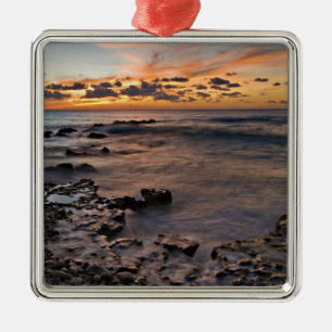 Caribische Zee, Kaaimaneilanden. Brekende golven 2 Metalen Ornament