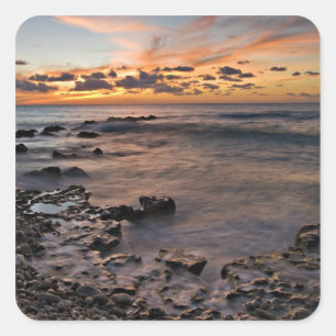 Caribische Zee, Kaaimaneilanden. Brekende golven 2 Vierkante Sticker