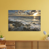 Caribische Zee, Kaaimaneilanden.  Brekende golven  Canvas Afdruk (Insitu (Woonkamer))