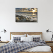 Caribische Zee, Kaaimaneilanden.  Brekende golven  Canvas Afdruk (Insitu (Slaapkamer))
