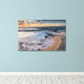 Caribische Zee, Kaaimaneilanden. Brekende golven Canvas Afdruk (Insitu (Houten vloer))