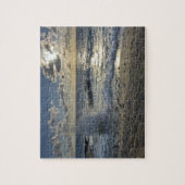 Caribische Zee, Kaaimaneilanden.  Brekende golven Legpuzzel (Verticaal)