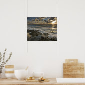 Caribische Zee, Kaaimaneilanden. Brekende golven Poster (Keuken)