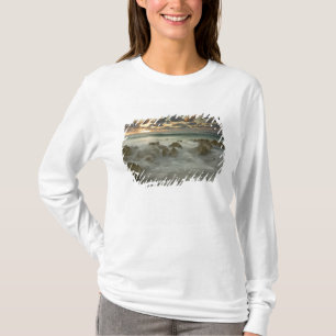 Caribische Zee, Kaaimaneilanden. Brekende golven T-shirt