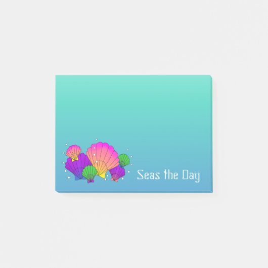 Caribische Zee Schelpen met Bellen Post-it® Notes (Voorkant)