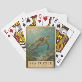 Caribische Zeeschildpad VINTAGE Pokerkaarten