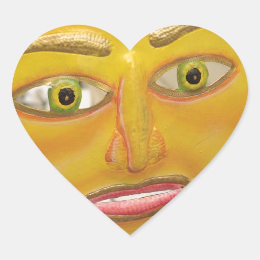 Caribische zon hart sticker (Voorkant)