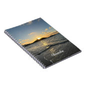 Caribische zonsondergang rustige tropische paradij notitieboek (Rechterzijde)