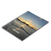 Caribische zonsondergang rustige tropische paradij notitieboek (Linkerzijde)