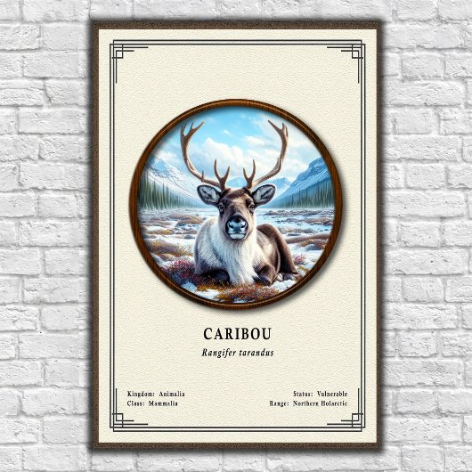 Cariboe Zoölogie Serie Poster