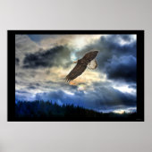 Cariboo Bald Eagle & Sunset Motivatie Poster (Voorkant)