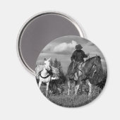 Cariboo Cowboy Horse en Mule Gifts Magneet (Voorkant / Achterkant)