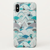 caribou bergt blauw Case-Mate iPhone case (Achterkant)