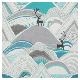 caribou bergt blauw stof