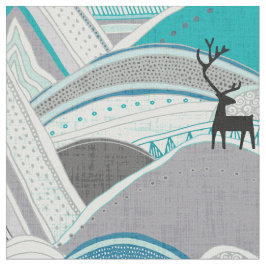 caribou bergt blauw stof