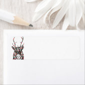 Caribou Christmas Return-adreslabel Etiket (Insitu)