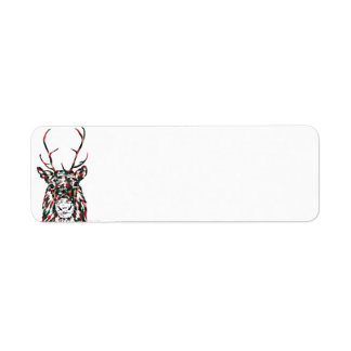 Caribou Christmas Return-adreslabel Etiket