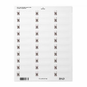 Caribou Christmas Return-adreslabel Etiket (Full Sheet)