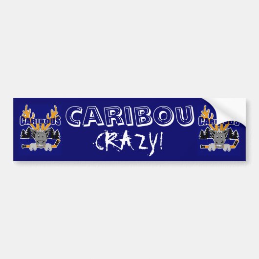 Caribou Crazy bumpersticker (Voorkant)