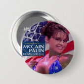 Caribou - Sarah Palin Ronde Button 7,6 Cm (Voorkant /achterkant)