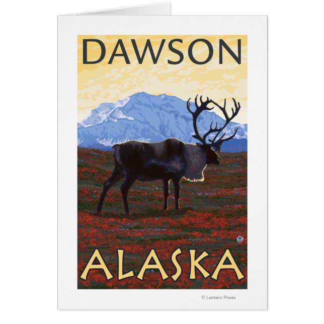 Caribou Scene - Dawson, Alaska (Voorkant)