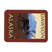 Caribou Scene - Dawson, Alaska Magneet (Horizontaal)