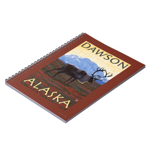 Caribou Scene - Dawson, Alaska Notitieboek (Linkerzijde)