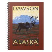 Caribou Scene - Dawson, Alaska Notitieboek (Voorkant)